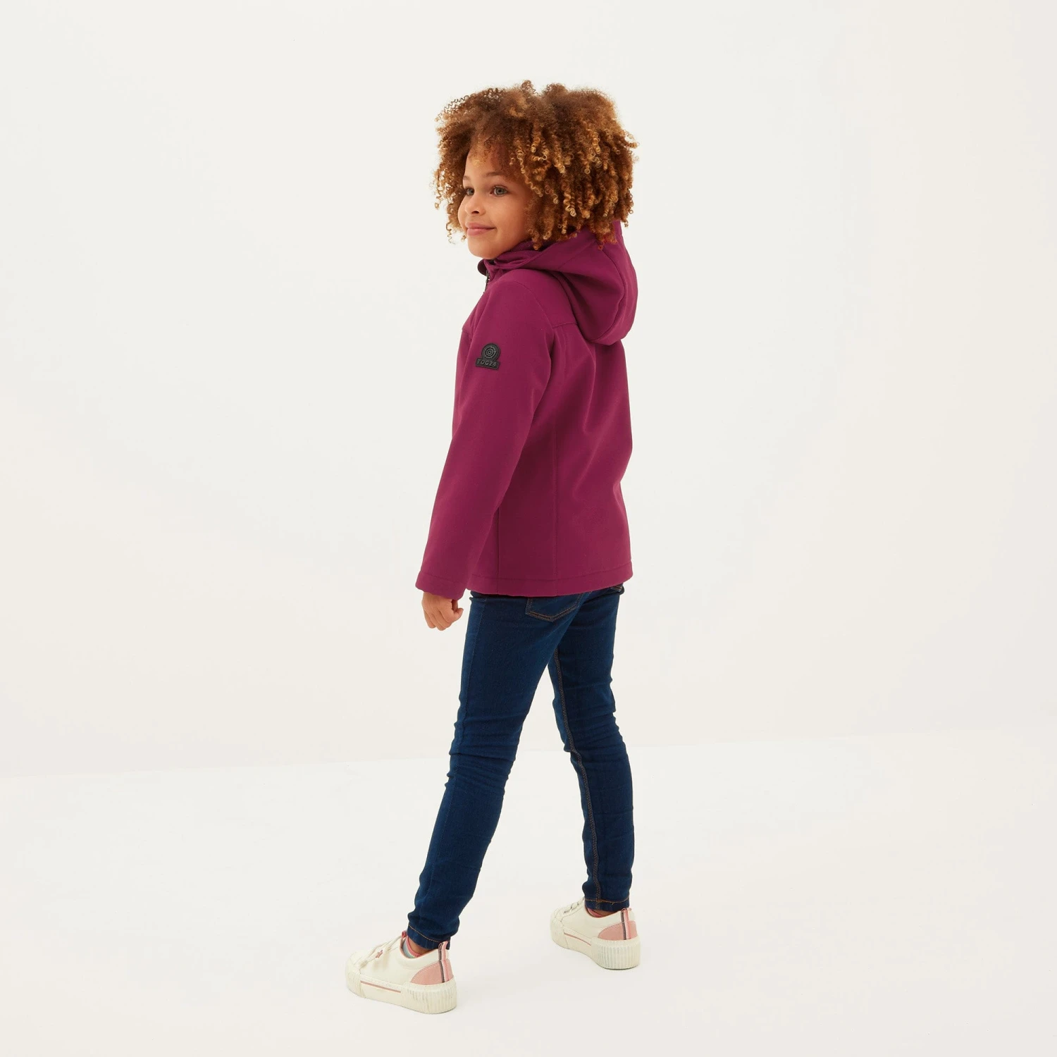 Koroma Kids Softshell Hooded Jacket - Raspberry - Image 3