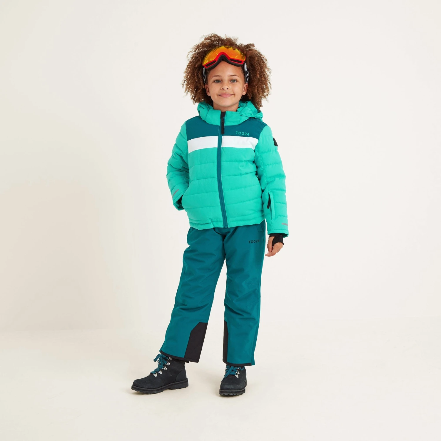 Laithe Kids Ski Jacket - Ceramic Blue/Pacific Blue - Image 4