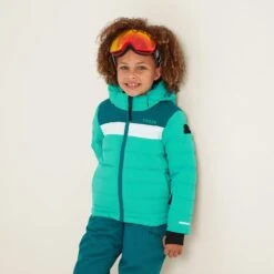 Laithe Kids Ski Jacket - Ceramic Blue/Pacific Blue