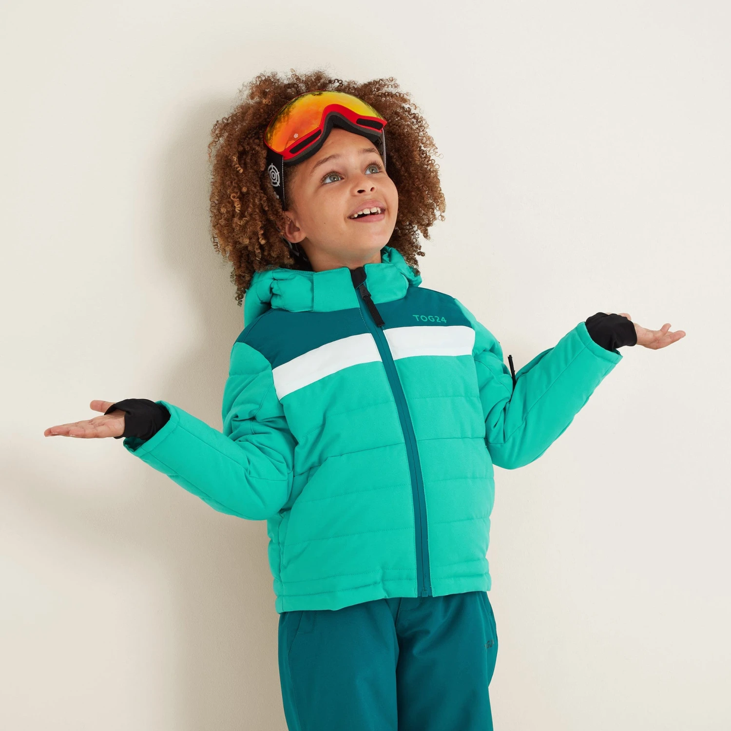 Laithe Kids Ski Jacket - Ceramic Blue/Pacific Blue - Image 2