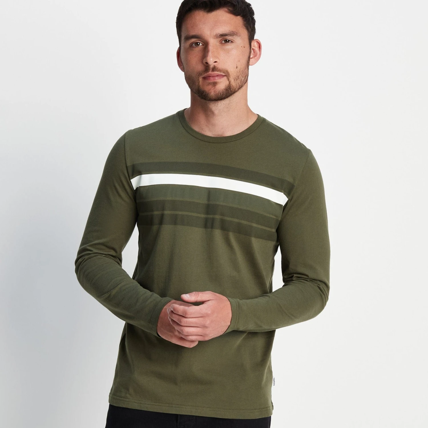 Lewes Mens Long Sleeve T-Shirt - Khaki