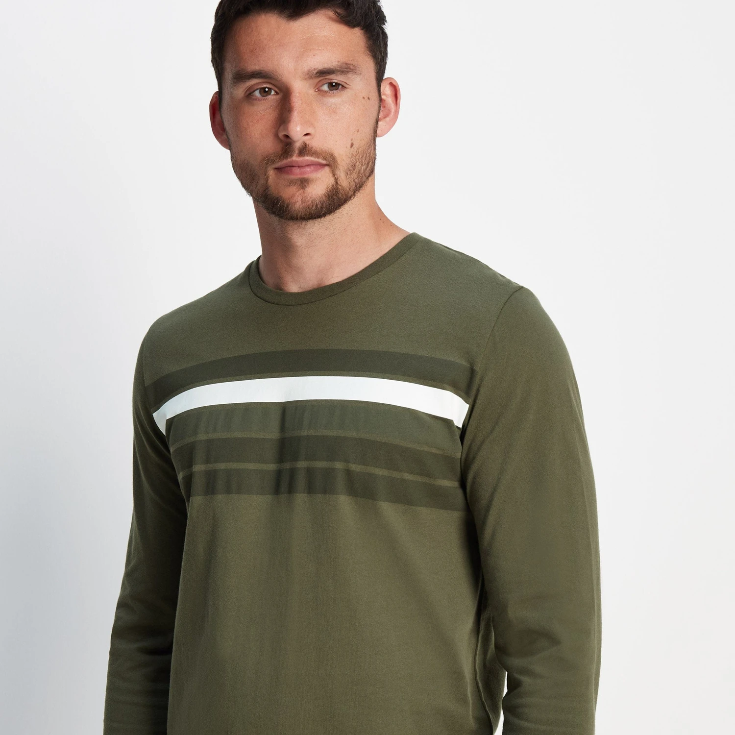 Lewes Mens Long Sleeve T-Shirt - Khaki - Image 4
