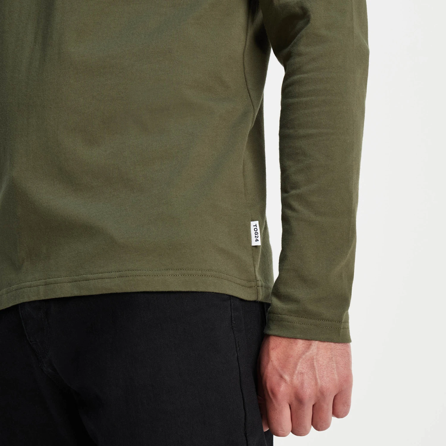 Lewes Mens Long Sleeve T-Shirt - Khaki - Image 5