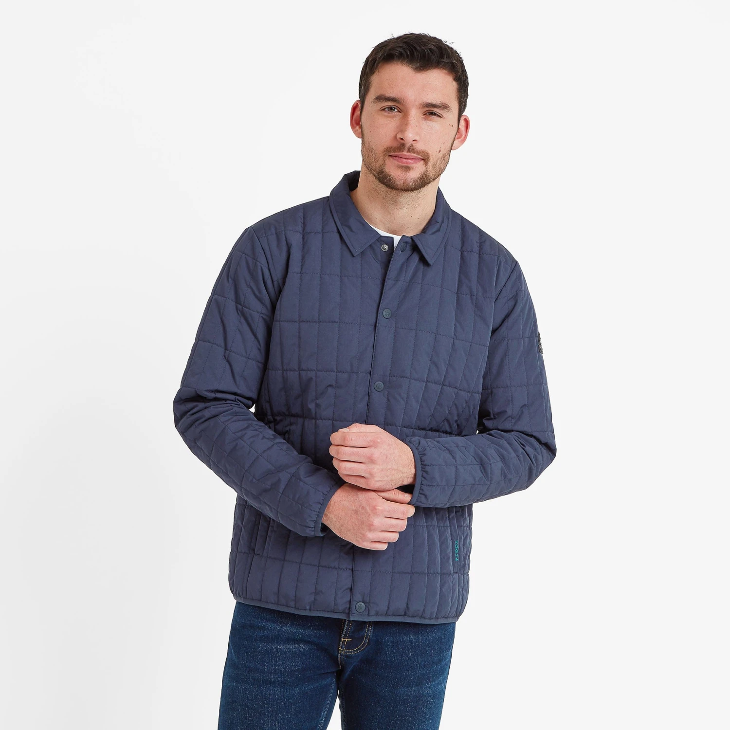 Ludwell Mens Padded Overshirt - Dark Indigo - Image 4