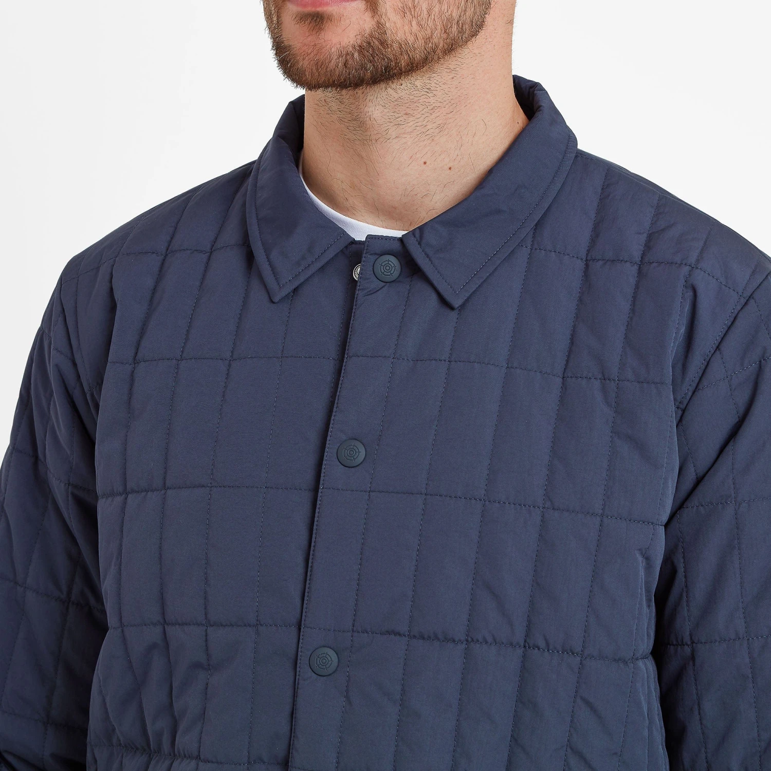 Ludwell Mens Padded Overshirt - Dark Indigo - Image 5