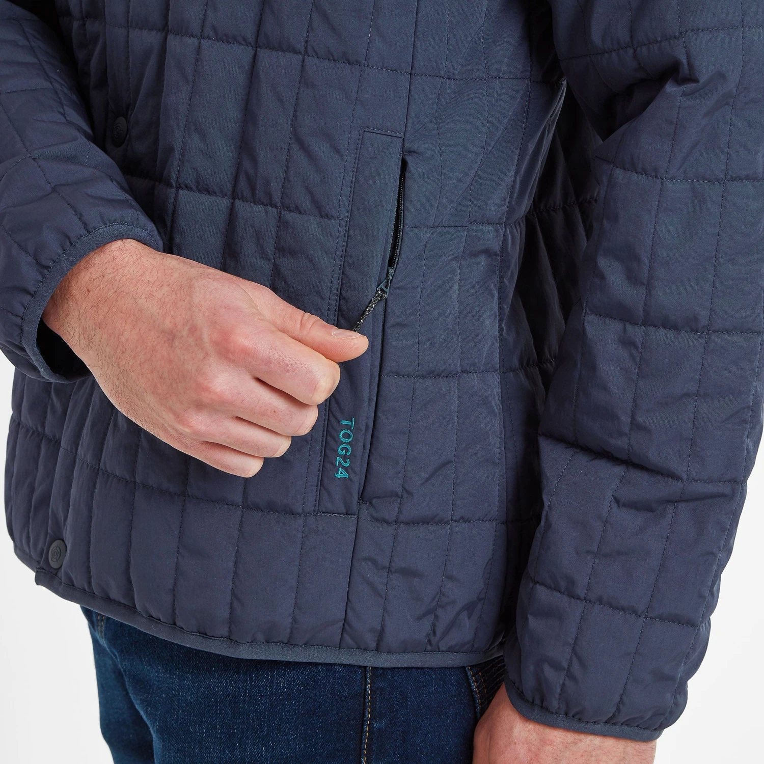 Ludwell Mens Padded Overshirt - Dark Indigo - Image 6