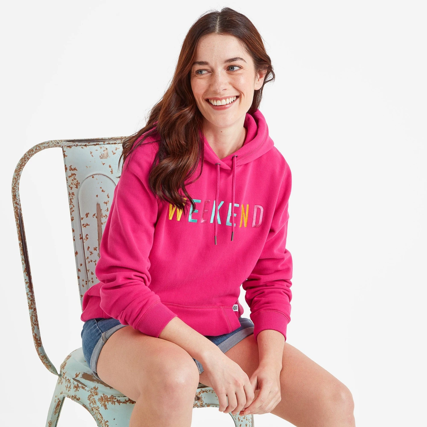 Mariah Womens Hoodie - Hibiscus Pink - Image 4
