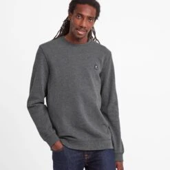 Mellor Mens Sweat - Dark Grey Marl