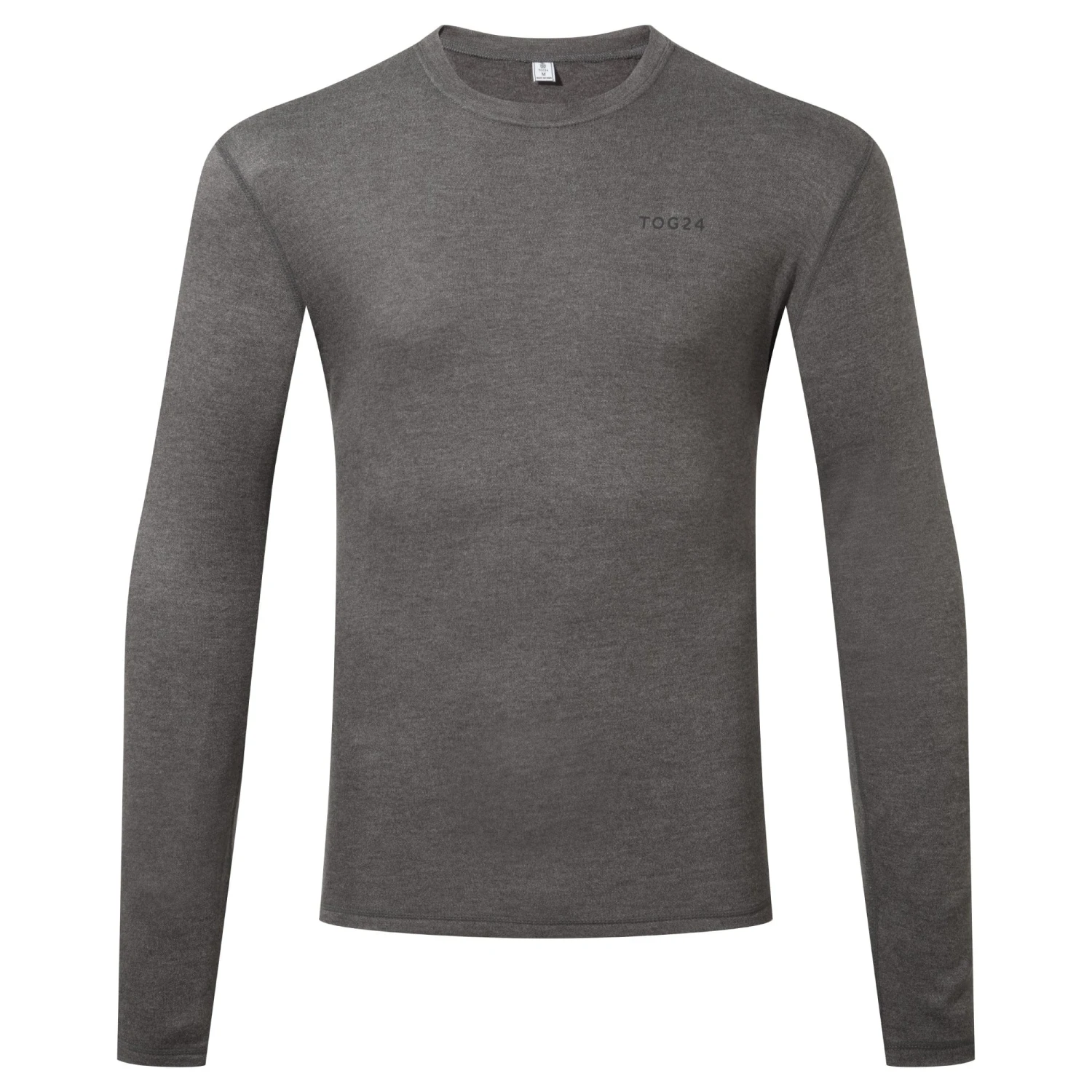 Meru Mens Cashmere Touch Base Layer Crew Neck - Dark Grey Marl - Image 8