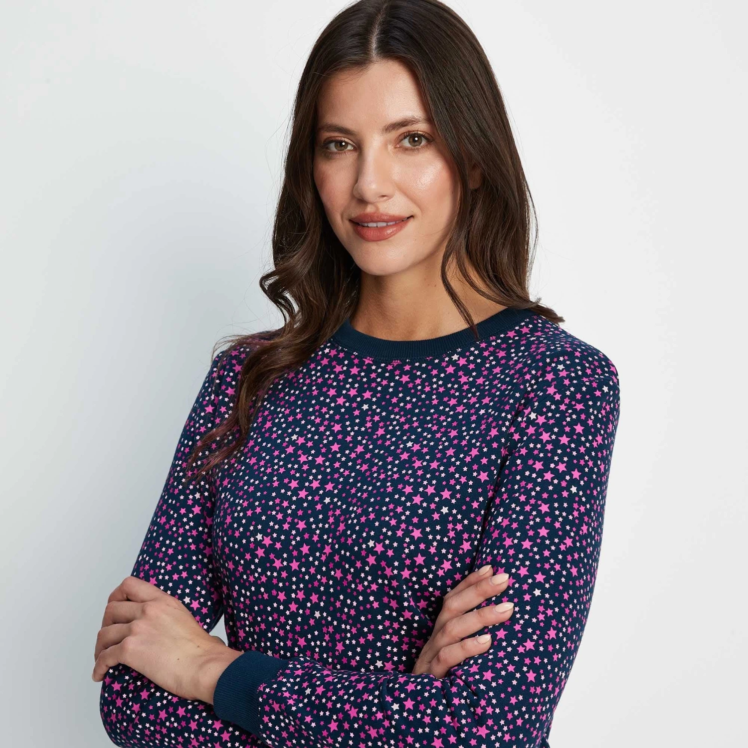 Nicole Womens Sweat - Starry Night Print - Image 2