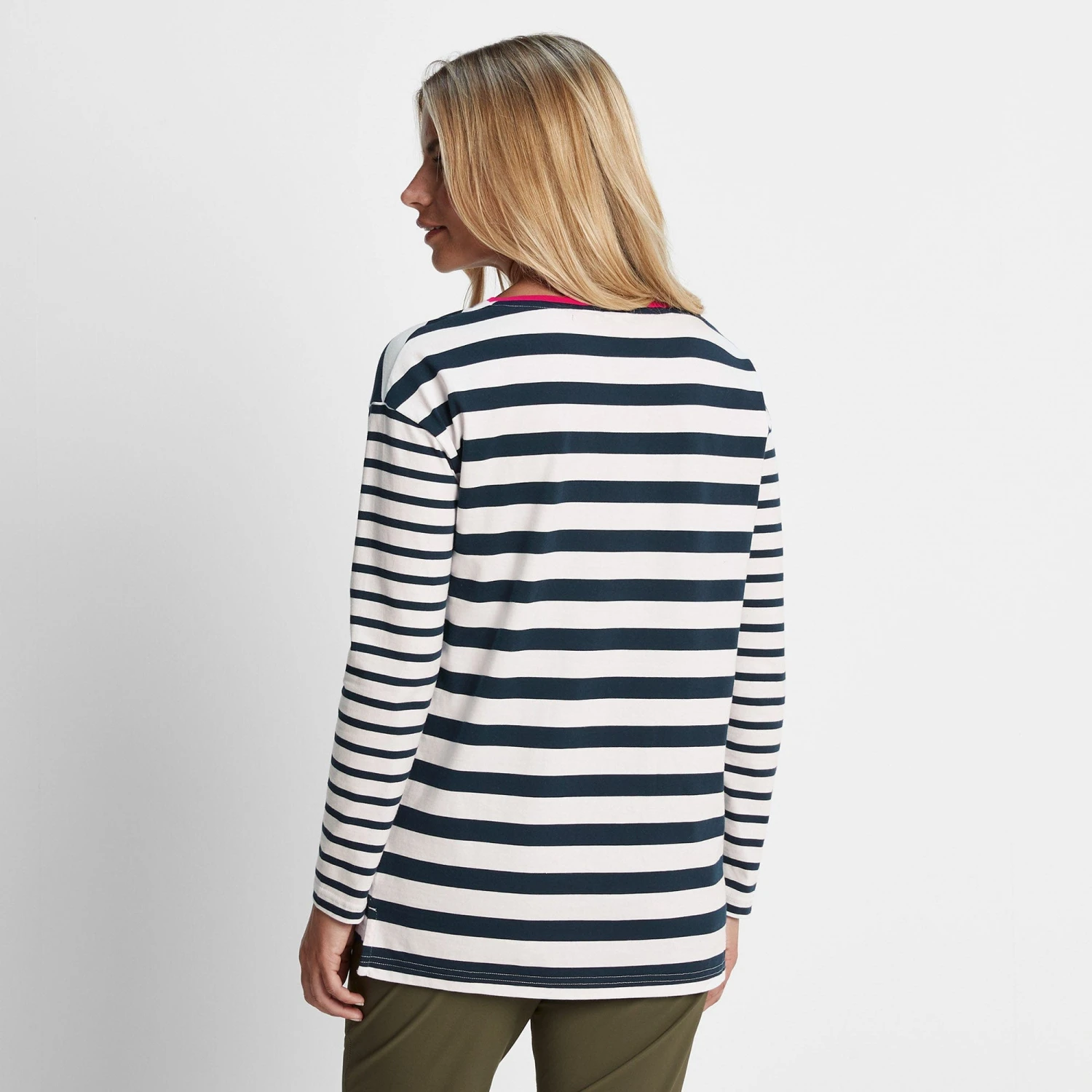 Pippa Womens Long Sleeve T-Shirt - Optic White/Starry Night - Image 4