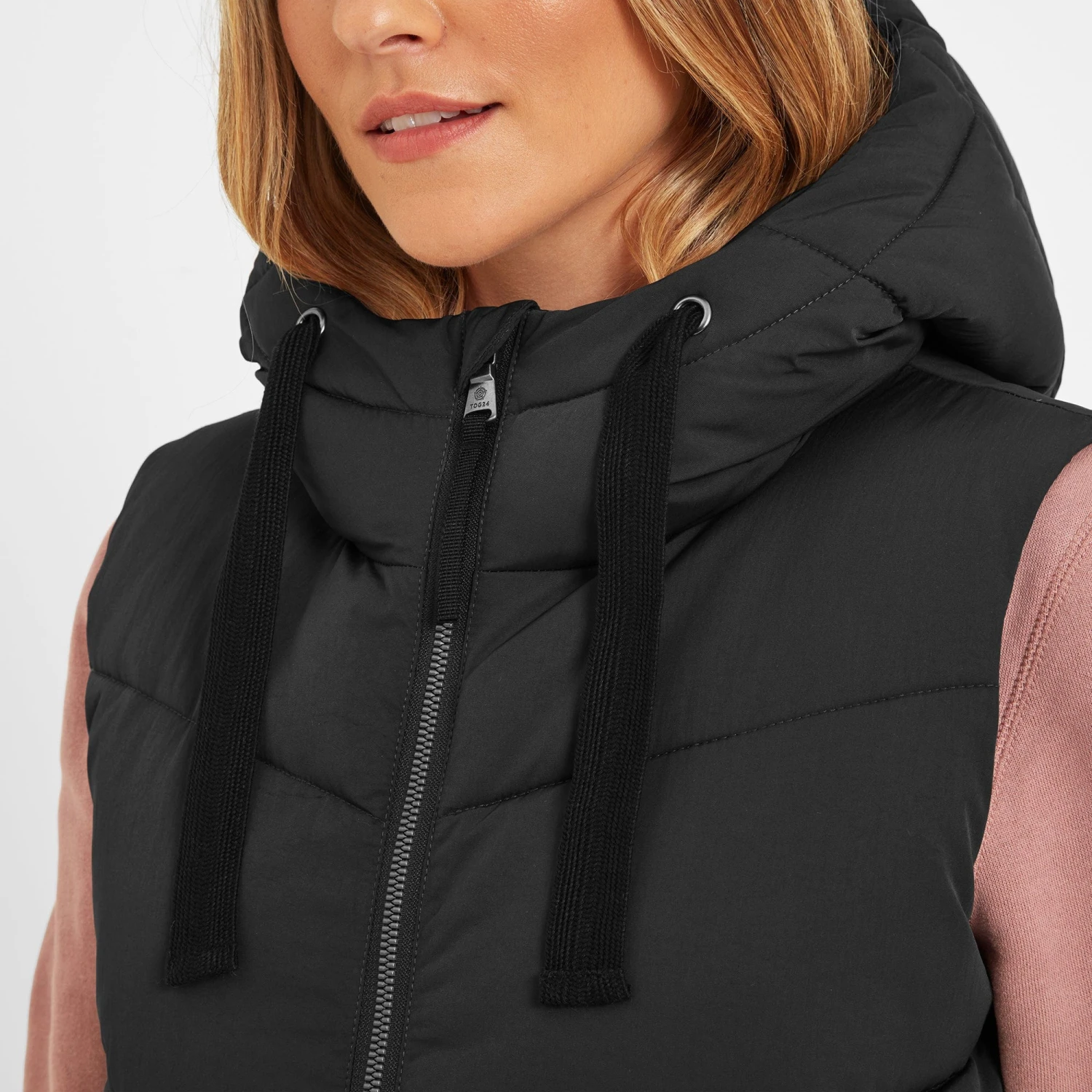 Ranskill Womens Long Insulated Gilet - Washed Black - Image 5