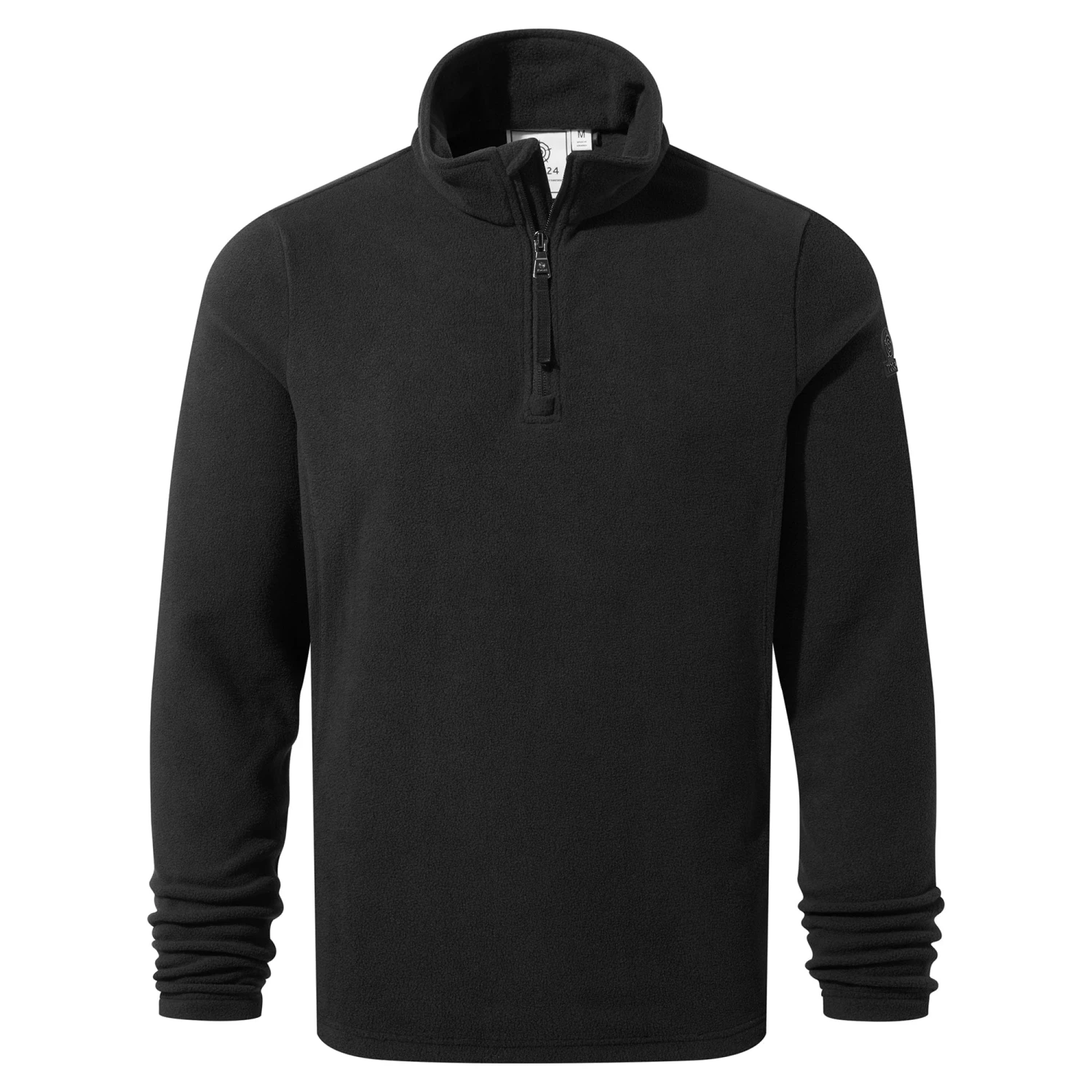Revive Mens Quarter Zip Fleece - Black - Image 7