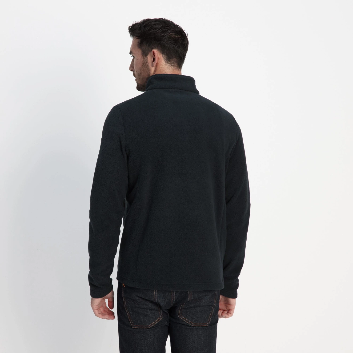 Revive Mens Quarter Zip Fleece - Black - Image 4