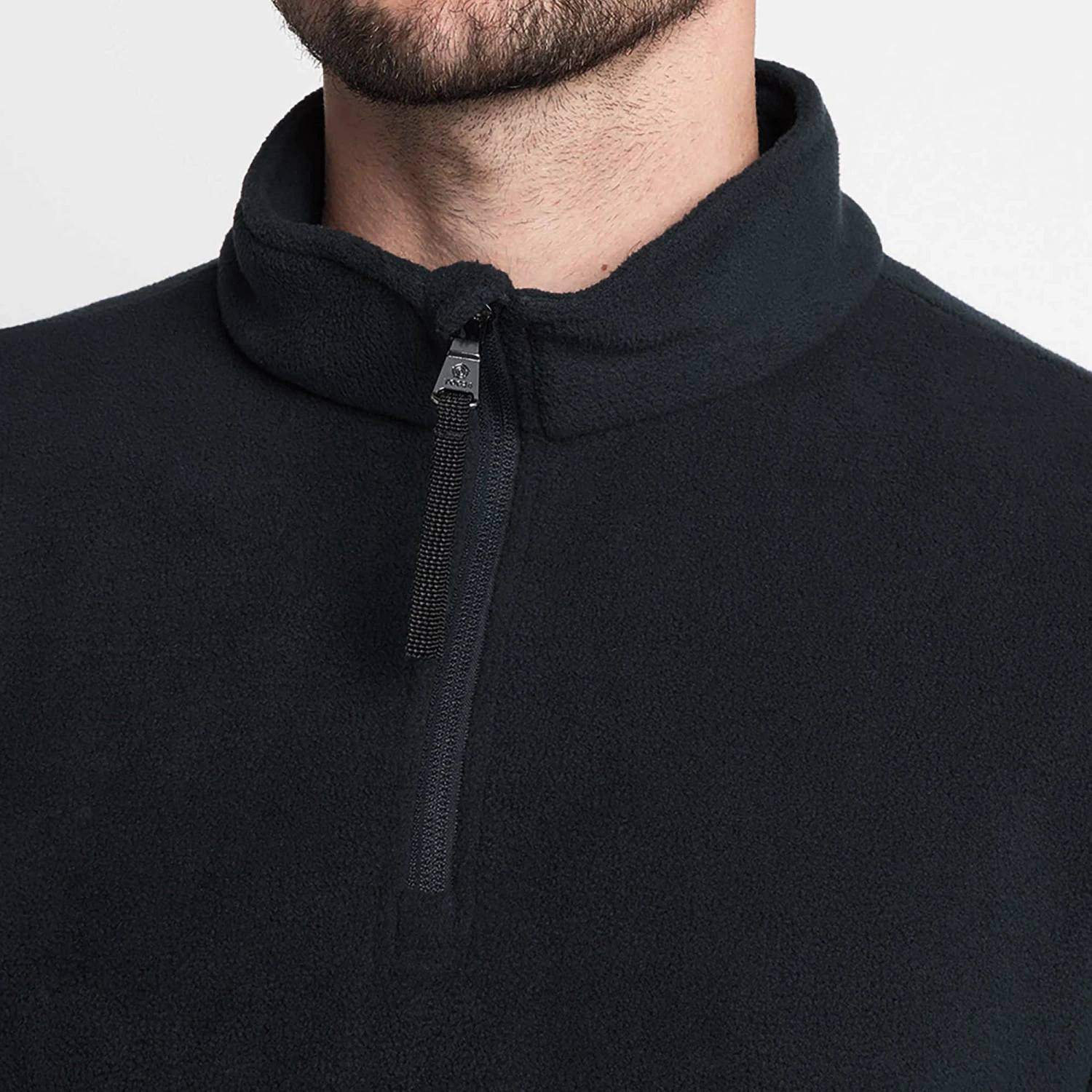 Revive Mens Quarter Zip Fleece - Black - Image 5