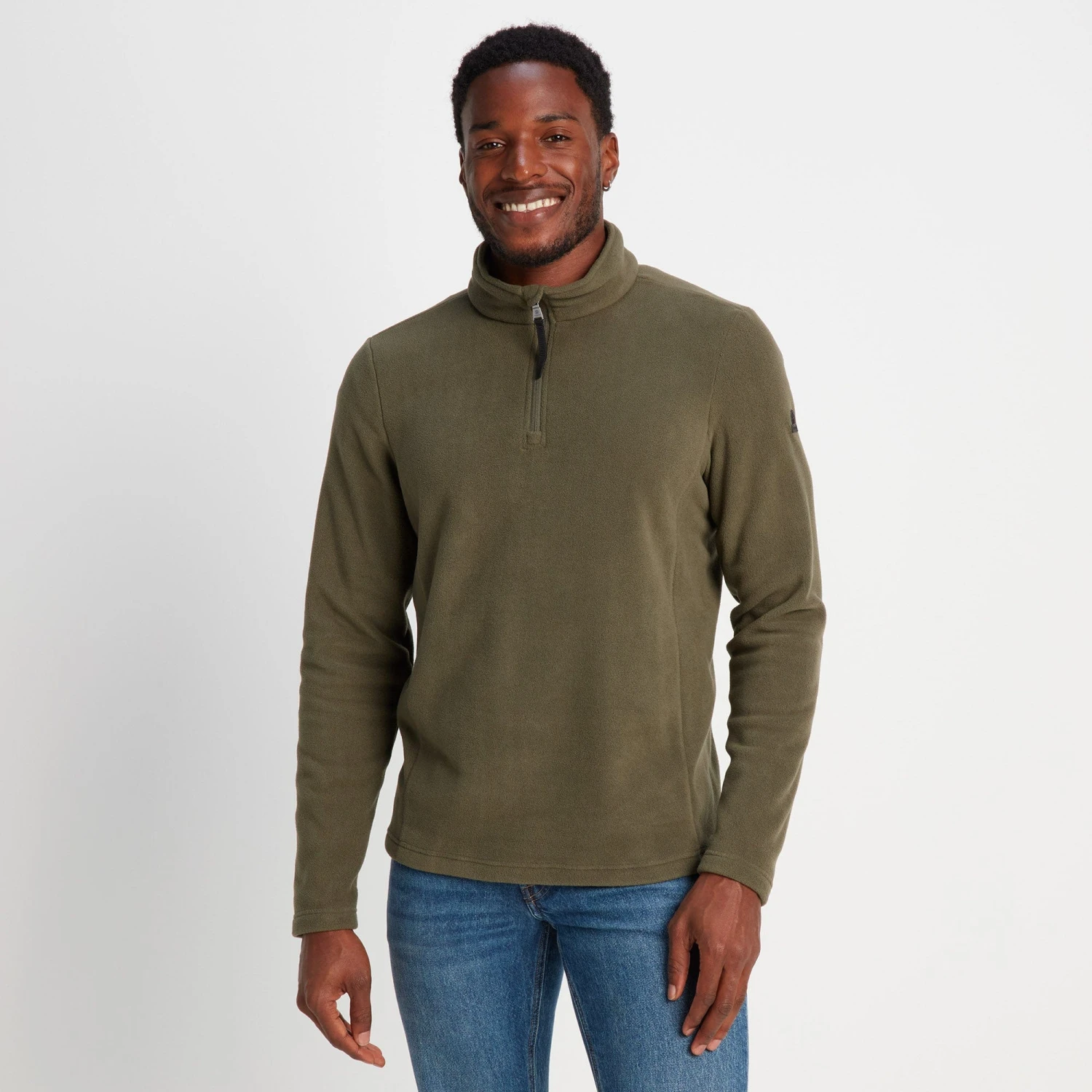 Revive Mens Quarter Zip Fleece - Khaki - Image 3