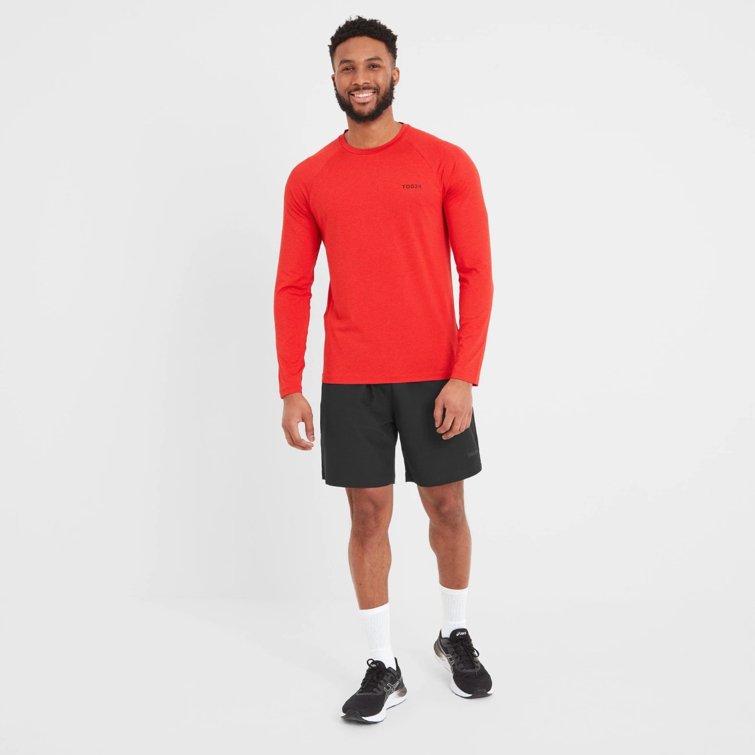 Rookwith Mens Long Sleeve Tech T-Shirt - Fire Red - Image 5