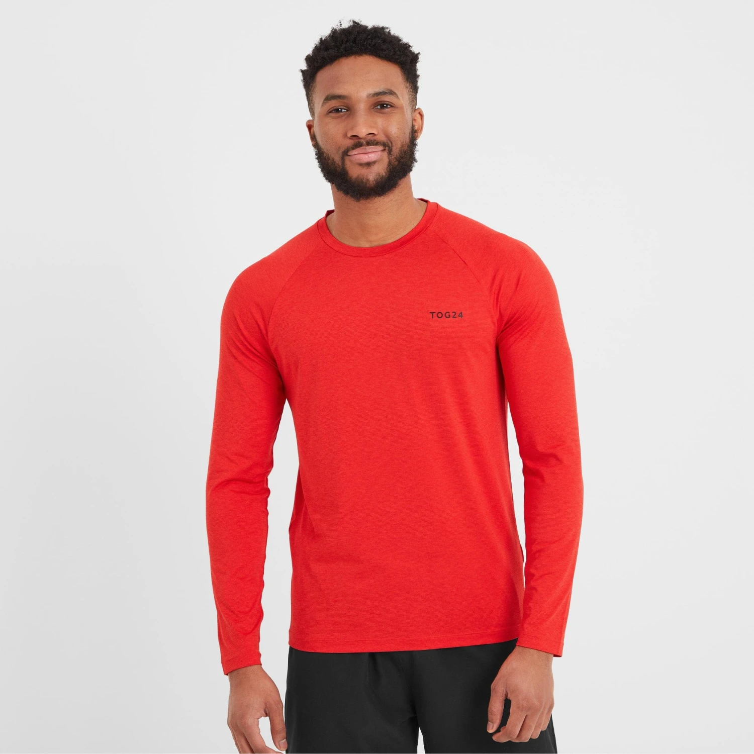 Rookwith Mens Long Sleeve Tech T-Shirt - Fire Red - Image 3