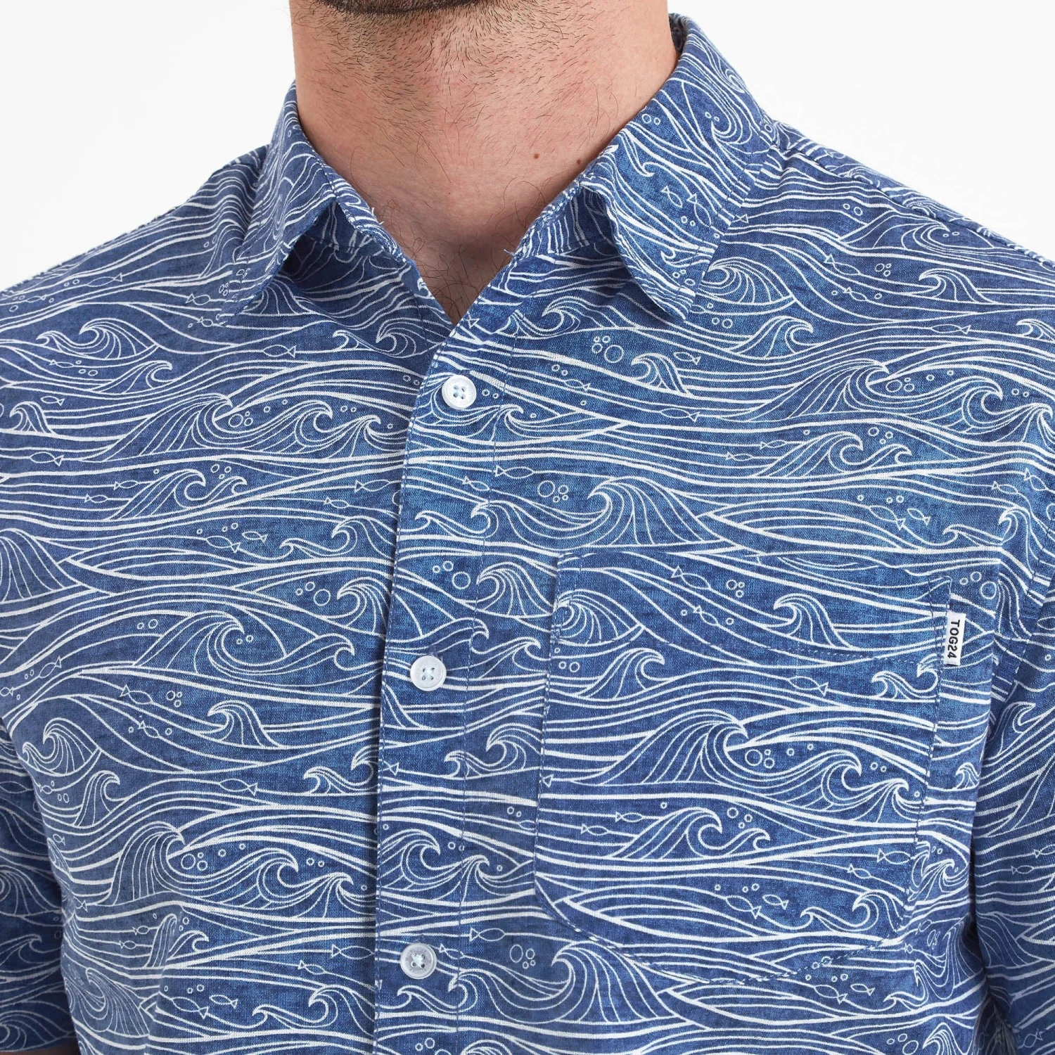 Sebastian Mens Short Sleeve Shirt - Deep Denim - Image 6