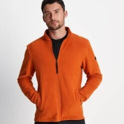 Shire Mens Fleece Jacket - Dark Orange