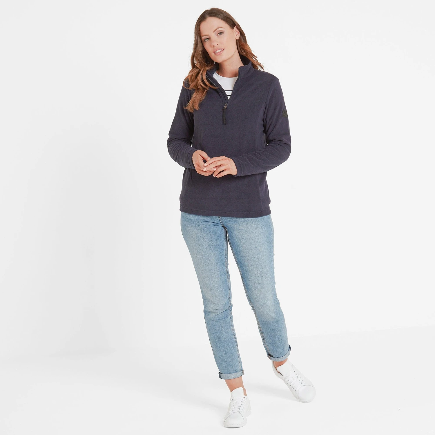 Shire Womens Fleece Zipneck - Navy - Image 2