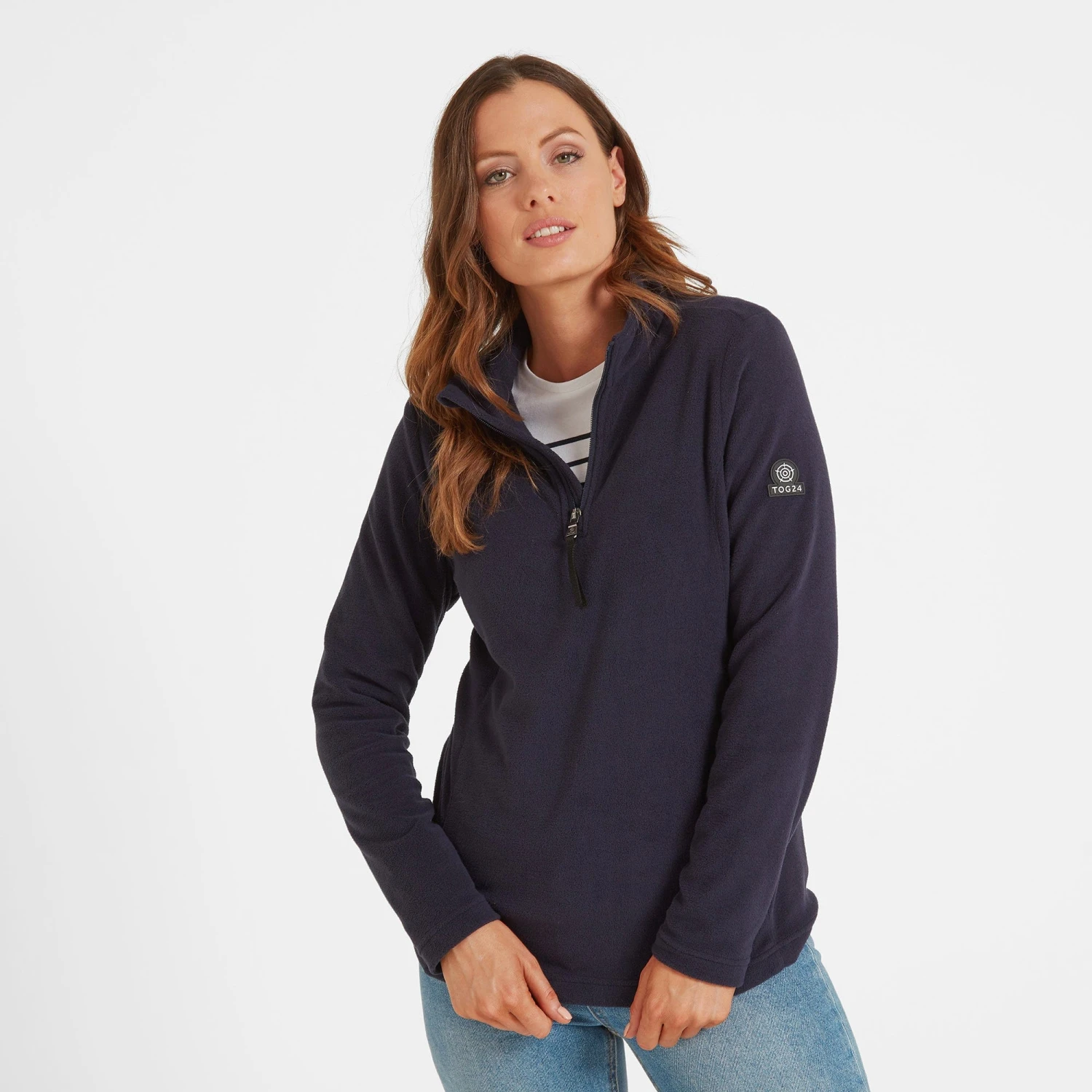 Shire Womens Fleece Zipneck - Navy