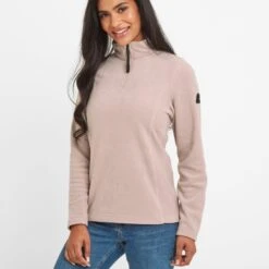 Shire Womens Fleece Zipneck - Dusky Pink
