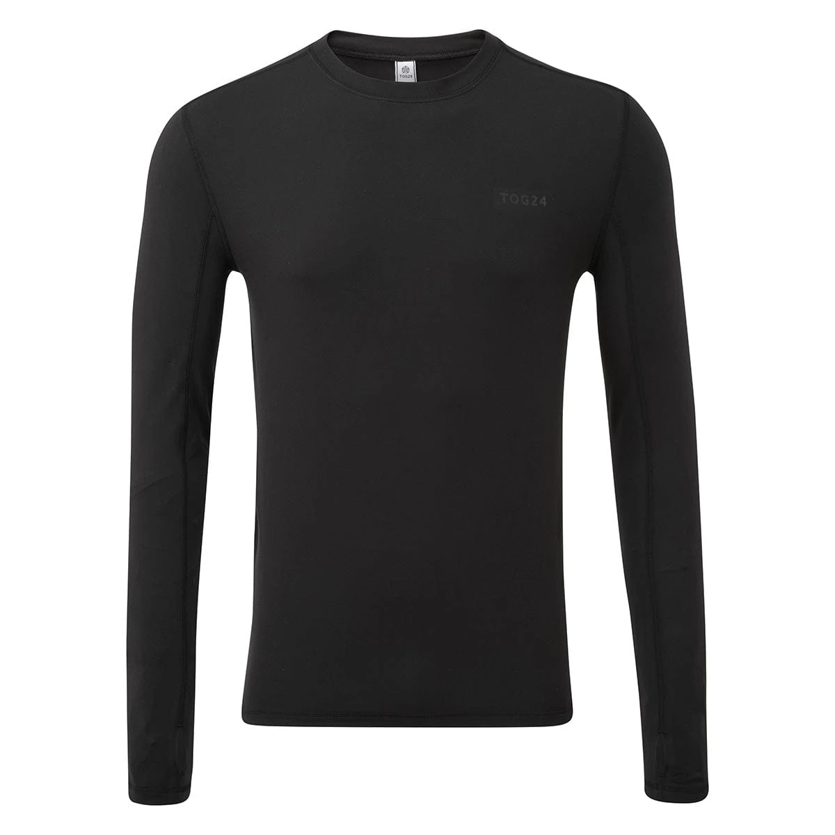 Snowdon Mens Thermal Base Layer Crew Neck - Black - Image 3