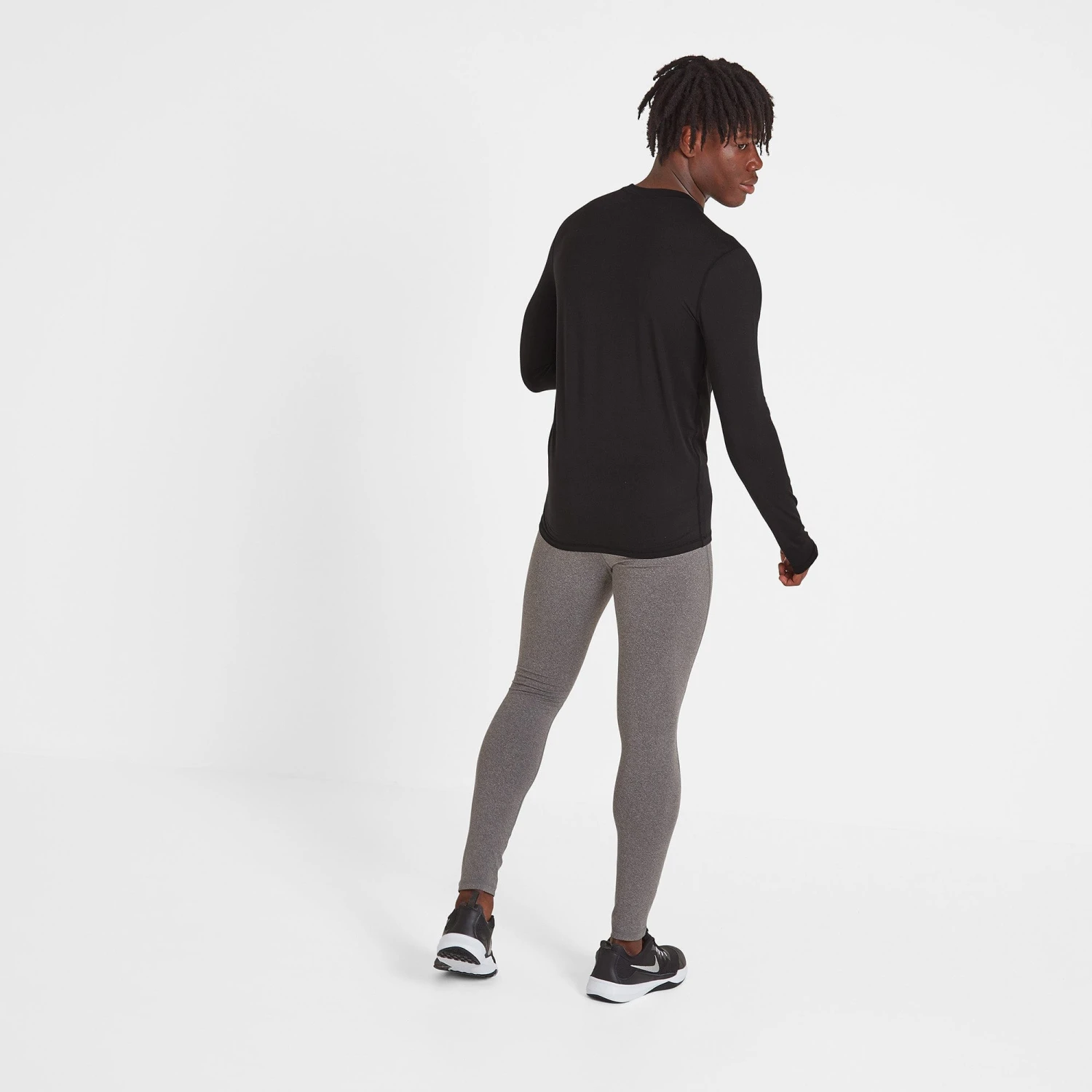 Snowdon Mens Thermal Base Layer Crew Neck - Black - Image 2