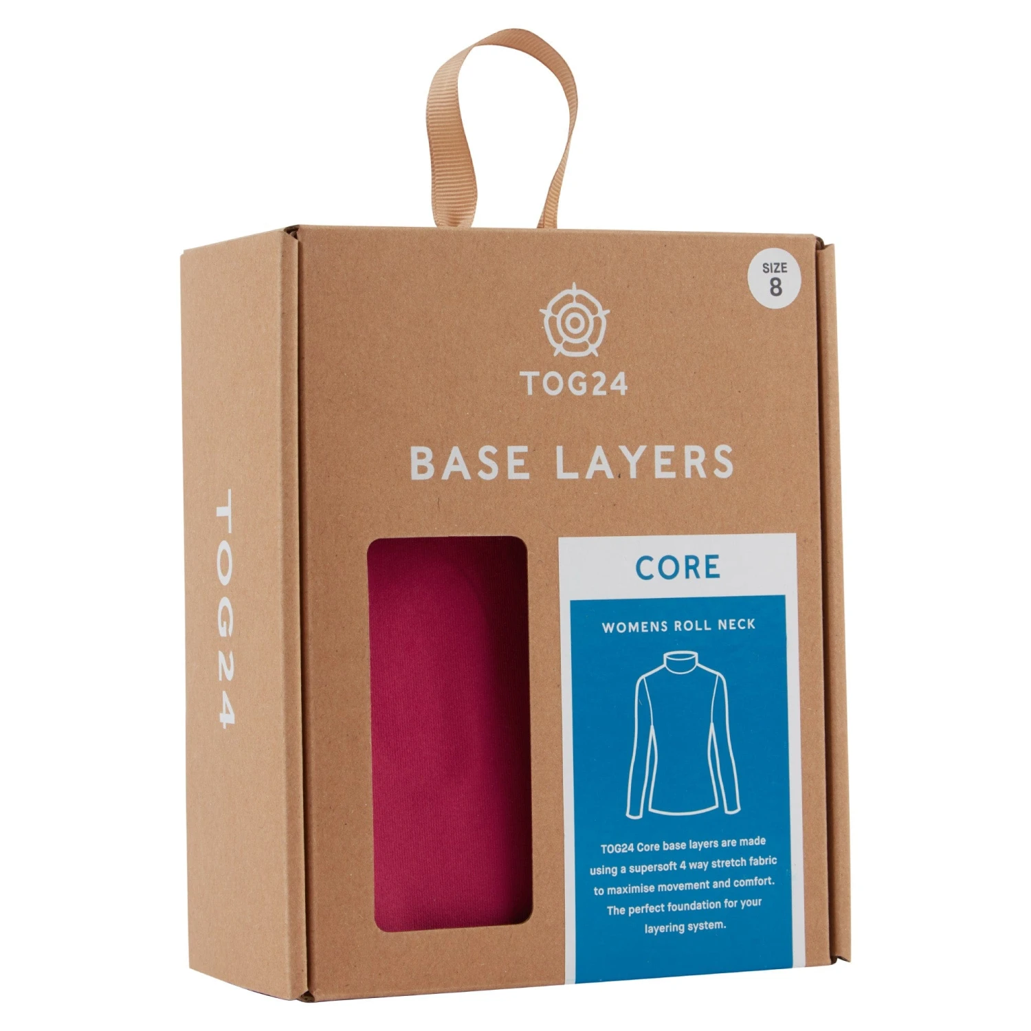 Snowdon Womens Thermal Base Layer Roll Neck - Raspberry Gradient - Image 7