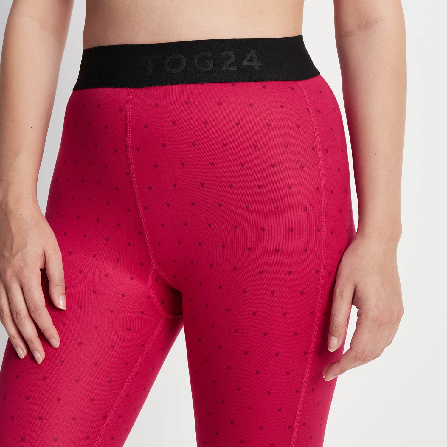 Snowdon Womens Thermal Base Layer Legging - Cerise Fairisle - Image 4