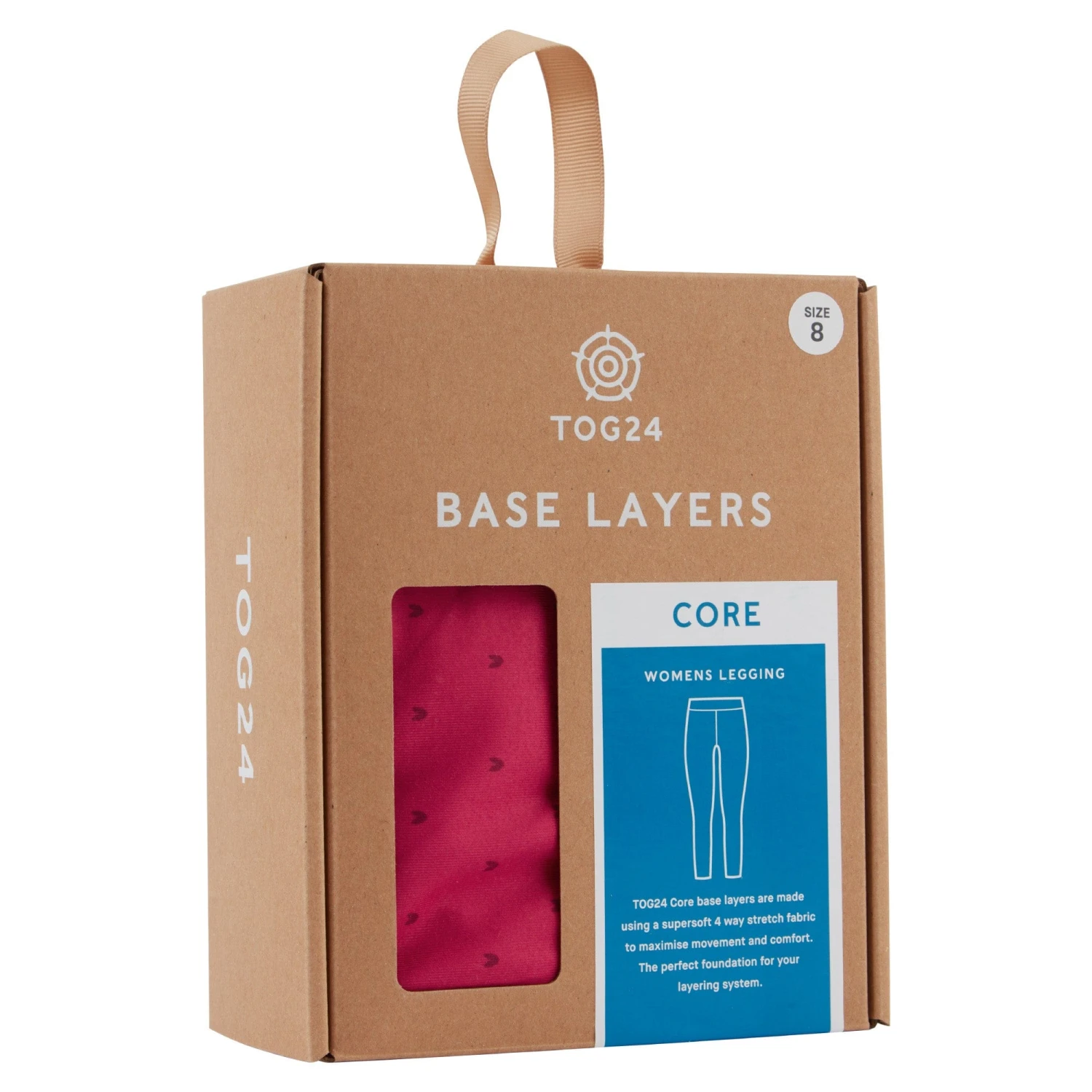 Snowdon Womens Thermal Base Layer Legging - Cerise Fairisle - Image 8