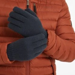 Stretton Knitted Gloves - Dark Indigo Marl