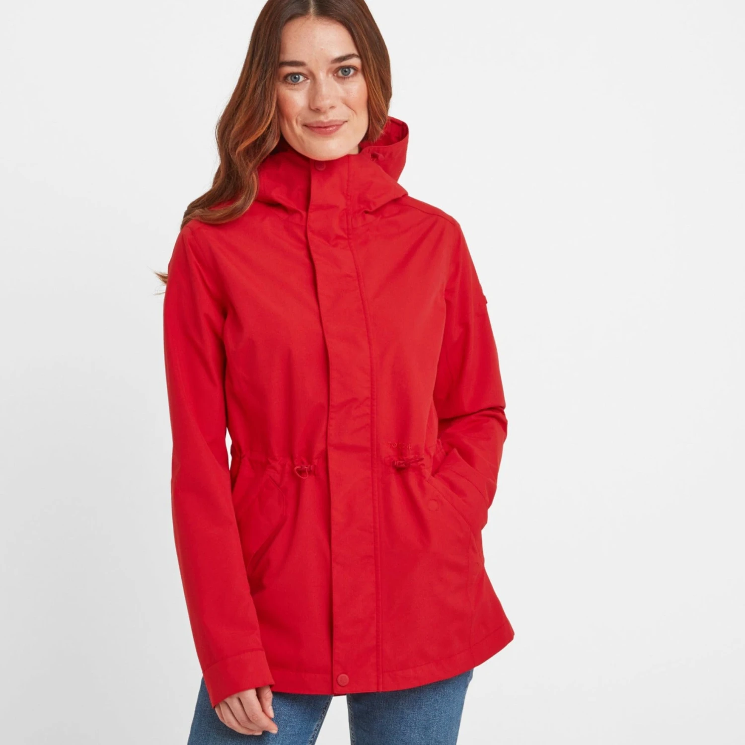Stutton Womens Waterproof Jacket - Dark Coral - Image 2