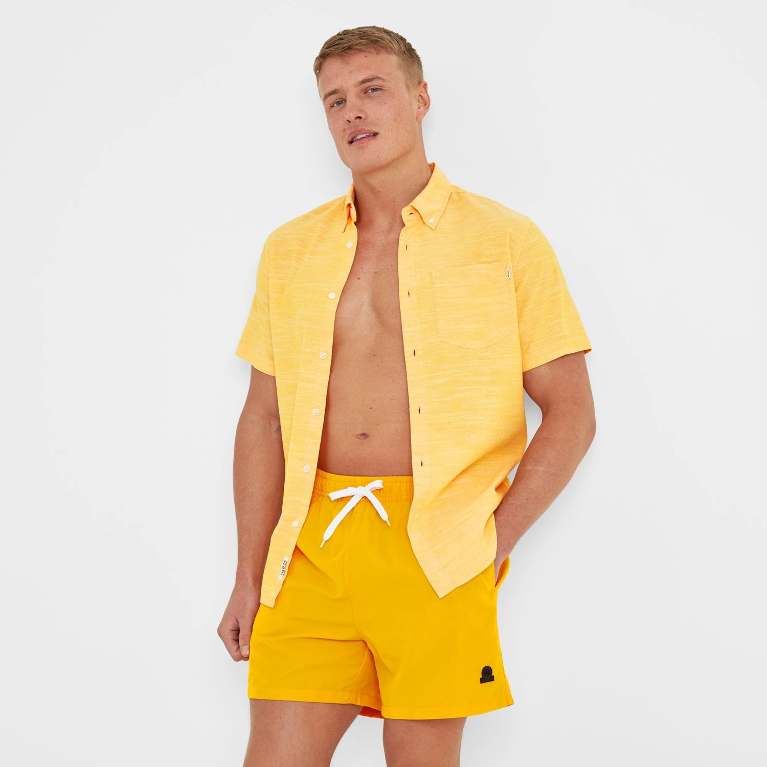 Tristan Mens Swimshorts - Bright Yellow - Image 2