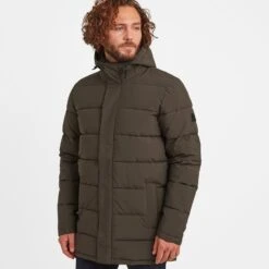 Watson Mens Long Insulated Jacket - Dark Khaki