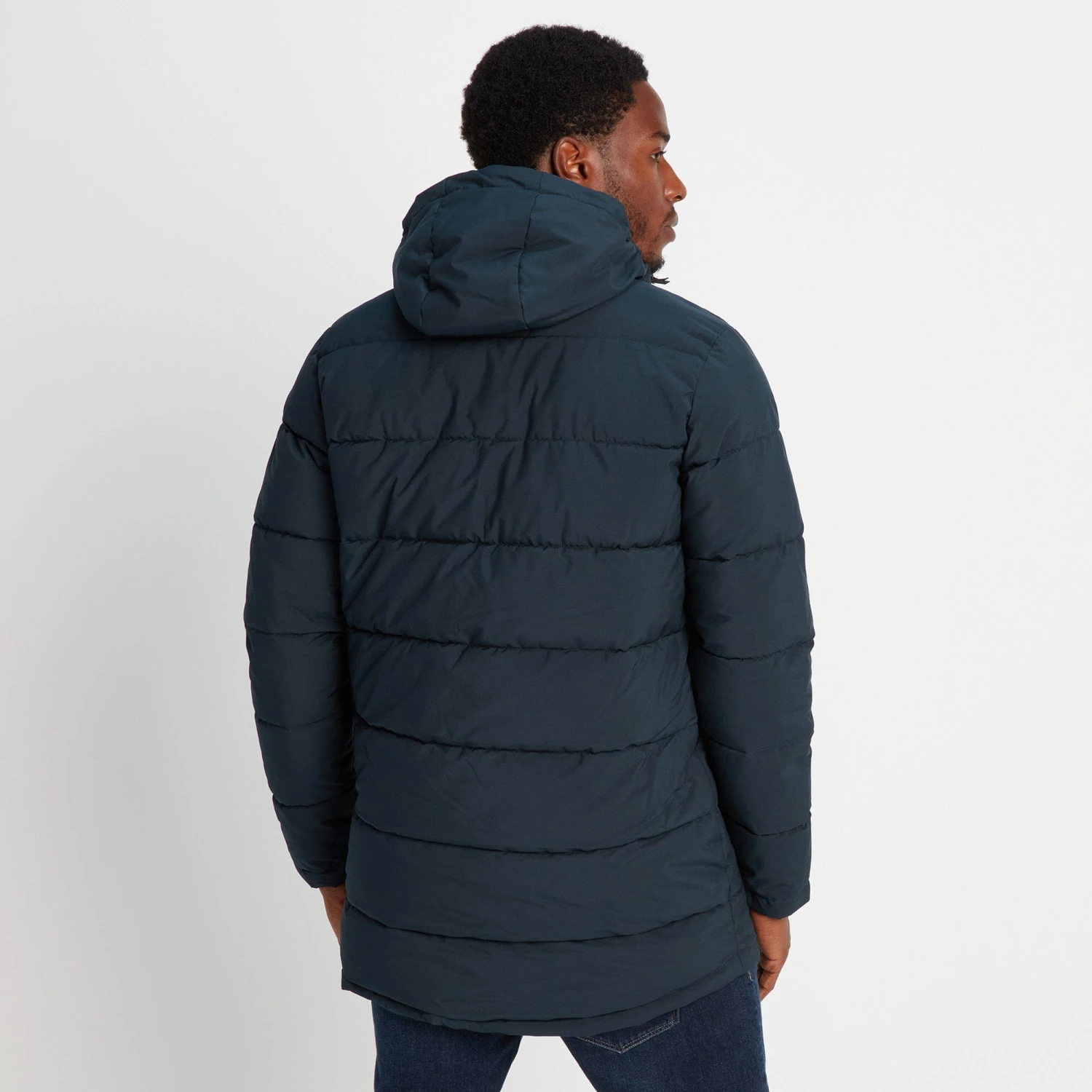 Watson Mens Long Insulated Jacket - Navy - Image 3