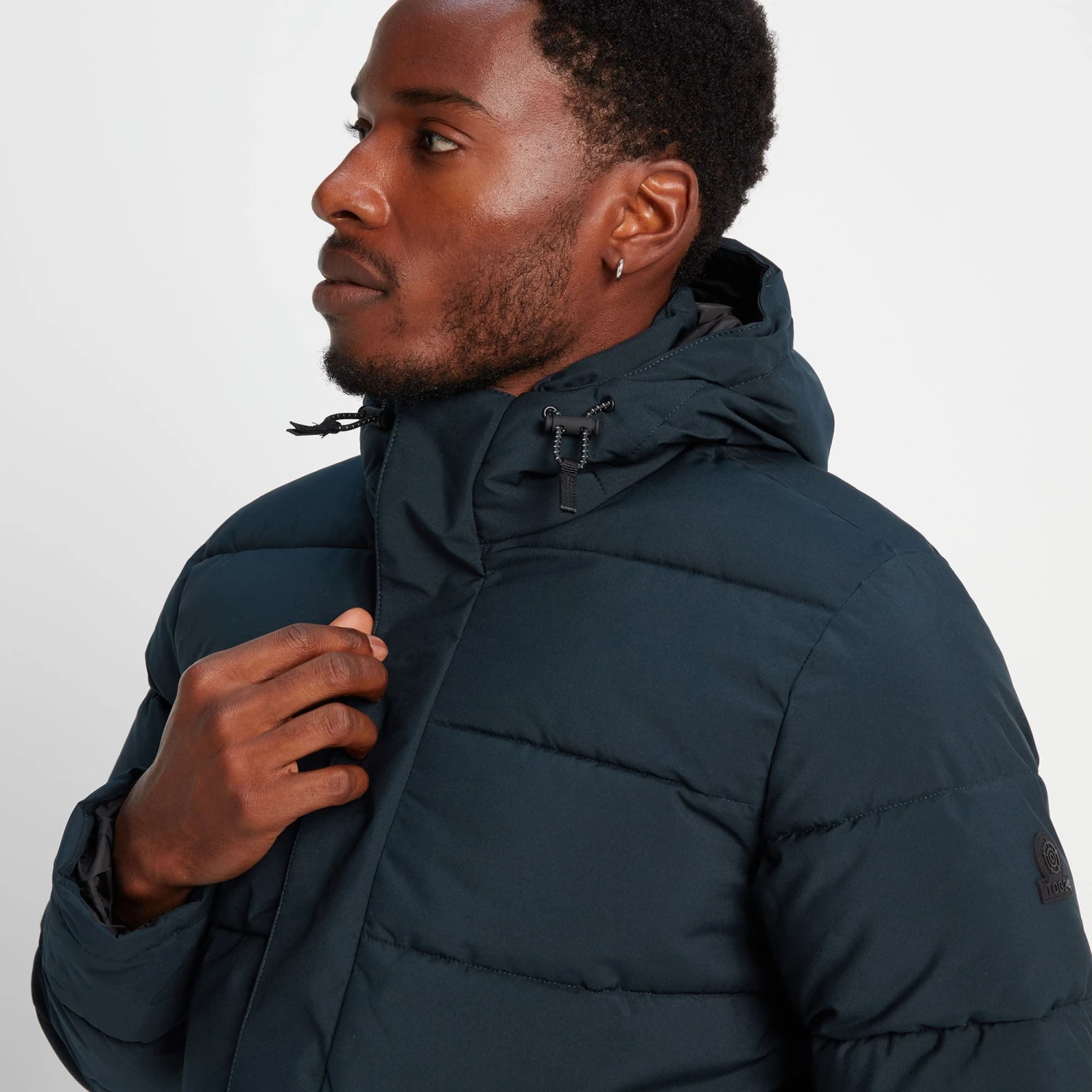 Watson Mens Long Insulated Jacket - Navy - Image 5