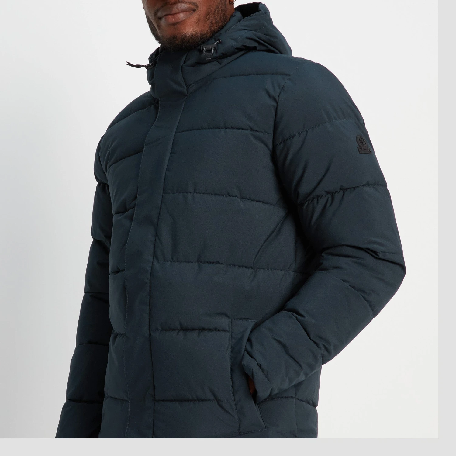 Watson Mens Long Insulated Jacket - Navy - Image 6