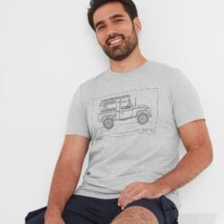 Whiston Mens T-Shirt - Light Grey Marl