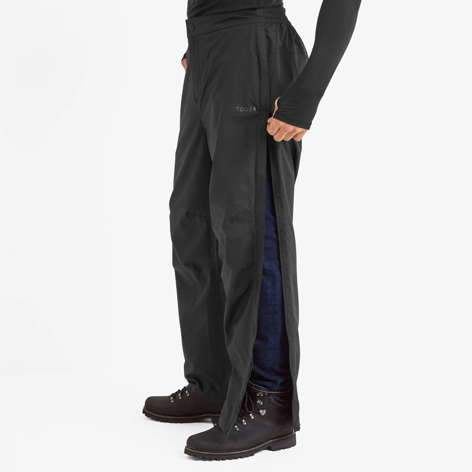 Wigton Mens Waterproof Trousers Regular - Black - Image 4