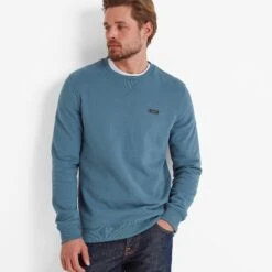 Wyatt Mens Sweater - Steel Blue