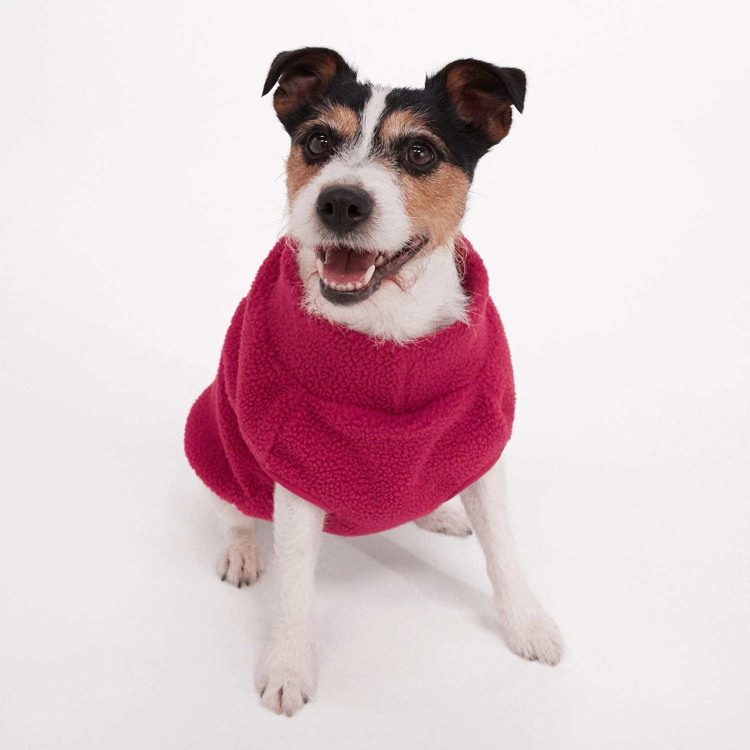 Bow-wow M Sherpa Dog Coat - Cerise - Image 3