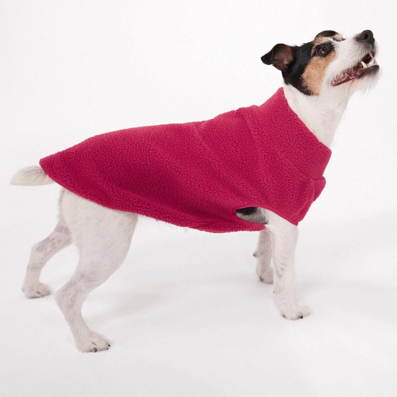 Bow-wow M Sherpa Dog Coat - Cerise - Image 5