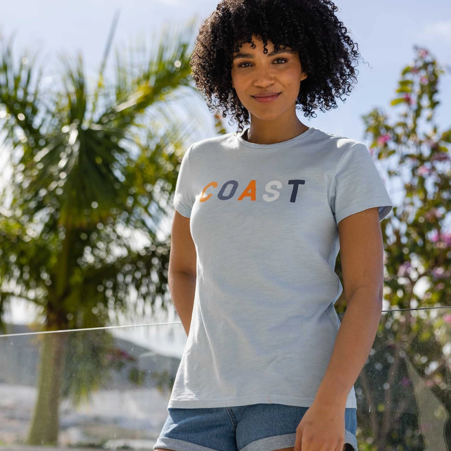 Cara Womens T-Shirt - Ice Blue