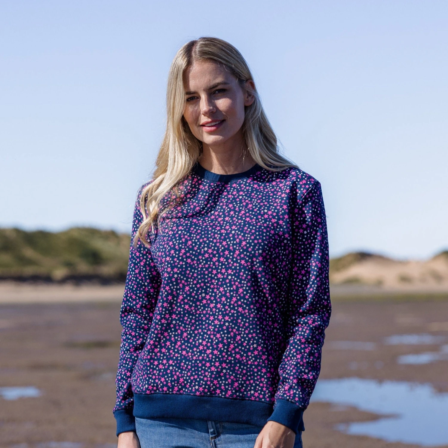 Nicole Womens Sweat - Starry Night Print - Image 9