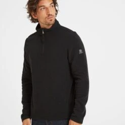 Shire Mens Fleece Zipneck - Black