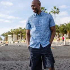 Sebastian Mens Short Sleeve Shirt - Deep Denim