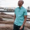 Sebastian Mens Short Sleeve Shirt - Ocean Haze