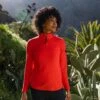 Shire Womens Fleece Zipneck - Dark Coral